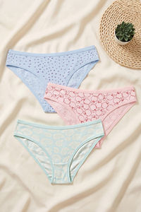 Zivame Low Rise Full Coverage Bikini Panty (Pack of 3) - Multicolor — thumbnail 14